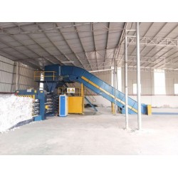東莞全自動半自動廢紙皮打包機(jī)  大小臥式垃圾廢品壓包機(jī)