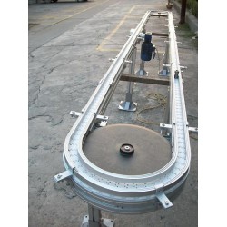 齒形鏈環(huán)形線 環(huán)形柔性鏈輸送機  塑鋼網帶輸送機