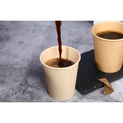 供應出口外貿一次性紙杯，單層杯8oz